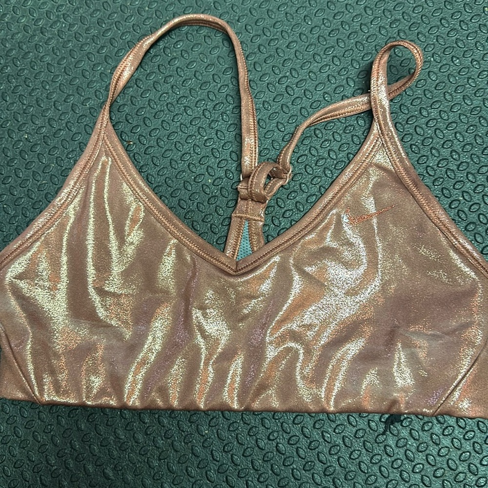 Gold Nike Sports Bra size small.